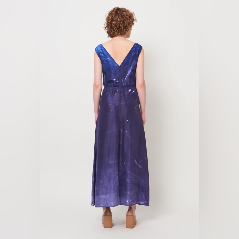 NWT Raquel Allegra Midnight Silk Ada Tank Dress Small / US 4 - Picture 2 of 6